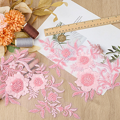 1 пара цветочных кружевных аксессуаров из полиэстера с вышивкой из органзы&nbsp;DIY-CY0002-32B