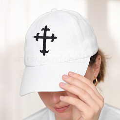 Крестик флери полиэстер вышивка утюгом на аппликации патч&nbsp;PATC-WH0005-44A