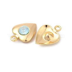 Латунь стекло амулеты&nbsp;KK-P340-09G-03