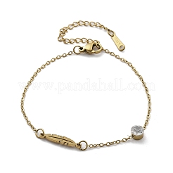 201 браслет-цепочка из нержавеющей стали&nbsp;LS-BJEW-H205-01D-G