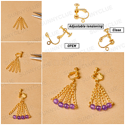 Фурнитура для сережек-клипс из латуни и железа KK-SC0001-92