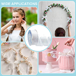 Лента из переливающегося полиэстера длиной 18 м.&nbsp;OCOR-WH0097-10A