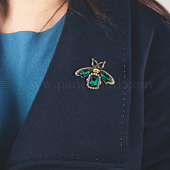 3 шт. брошь-булавка в виде пчелы из 3-х цветов со стразами JEWB-FH0001-28