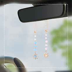 3 шт. 3-х цветные подвесные украшения в виде солнца из цинкового сплава&nbsp;AJEW-SC0031-24