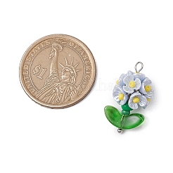 Подвески-цветы из стеклянных бусинок&nbsp;PALLOY-MZ00521-03