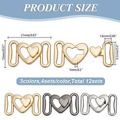 12 шт. 3-х цветные застежки из сплава FIND-AR0006-34