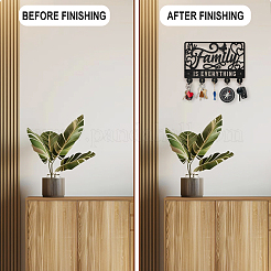 Настенные вешалки из дерева и железа HJEW-WH0055-227