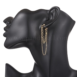 Серьги-гвоздики с кисточками из латуни и нержавеющей стали 304&nbsp;EJEW-JE06879