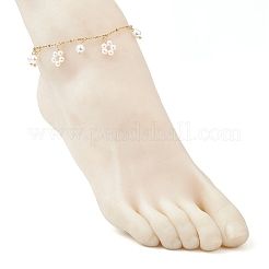 Ракушка жемчуг круглая бисерная кисточка цветок анклеты AJEW-AN00706-03