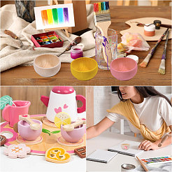 Деревянная чаша&nbsp;DJEW-WH0042-114