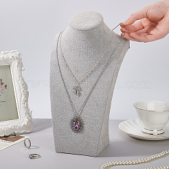 Стенды для ожерелья из ДВП и фланели ODIS-WH0061-38A