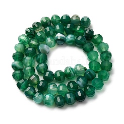 Натуральные полосатые агатовые бусы G-P587-D02-02B