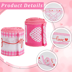 5 ярд полиэстеровой ленты с принтом в виде сердца ко Дню святого Валентина для шитья и украшения OCOR-GF0004-27