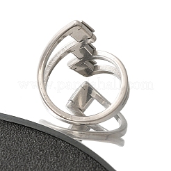 Кольцо из нержавеющей стали 304 с текстурированным ромбом для женщин&nbsp;RJEW-L126-09B-P