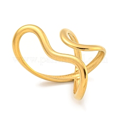 Открытое кольцо-манжета из нержавеющей стали 304 с ионным покрытием (IP) для женщин&nbsp;RJEW-A043-24G