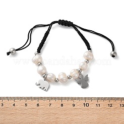 Регулируемые плетеные браслеты из нейлона BJEW-A036-01P