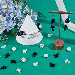 360шт 3 цвета непрозрачные акриловые бусины SACR-NB0001-19