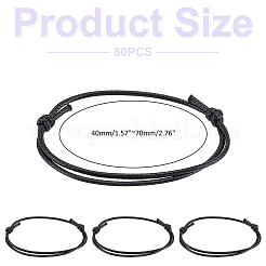 80шт вощеный полиэфирный шнур браслет изготовления браслетов&nbsp;AJEW-UN00015