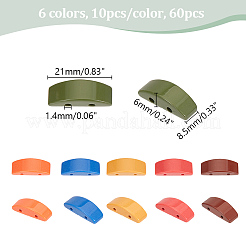 60 шт. 6-цветные окрашенные полумесяцы из натурального турмалина многорядные звенья G-NB0005-41