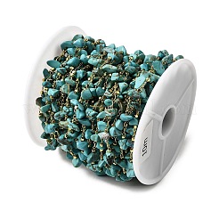 Ручной синтетической бирюзы чип цепочками&nbsp;CHC-F020-10G-05