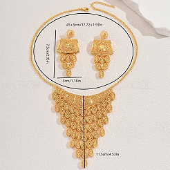 Комплекты из латунных многослойных ожерелий и серег с кисточками для женщин ZU2503