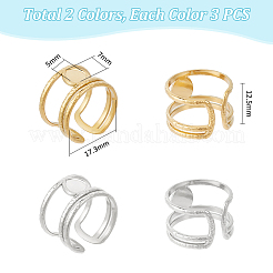 6 шт. 2-х цветные компоненты кольца-манжеты из нержавеющей стали 304 STAS-UN0056-76