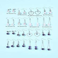16 пара сережек-подвесок из нержавеющей стали 304 EJEW-FS00058