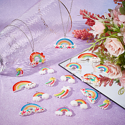 48шт 8 стиля непрозрачные подвески из смолы&nbsp;RESI-DC0001-02