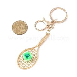 Брелки из железного сплава в виде теннисной ракетки и цветка&nbsp;KEYC-JKC01442