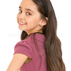 6 пара сережек-гвоздиков с эмалью в виде арбуза EJEW-AN0001-34