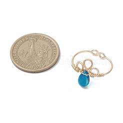 4 шт. стеклянные открытые манжеты для женщин RJEW-TA00219-01