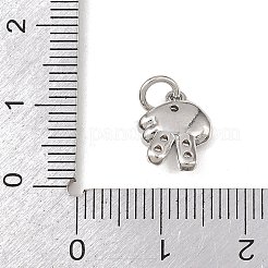 Латунные микропаве прозрачные подвески с фианитом&nbsp;KK-P339-19P