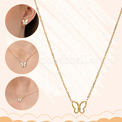 Комплект украшений из нержавеющей стали в виде бабочек&nbsp;SJEW-AN0001-56