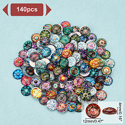 Кабошоны из стекла GLAA-WH0022-64A