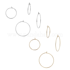 Фурнитура для сережек-колец из хирургической нержавеющей стали 316l с вакуумным покрытием pvd STAS-UN0002-85