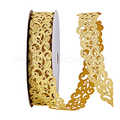 20 ярд полых двухсторонних цветочных кружевных лент из полиэстера&nbsp;SRIB-PH0001-70