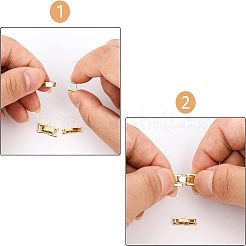 20 комплект из 2-х видов экологически чистых латунных застежек для часовых ремешков KK-FH0004-01