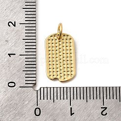 Латунный овал с подвесками на удачу KK-I360-037G