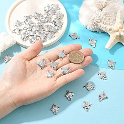 50 шт. подвески в виде рыбок из сплава в тибетском стиле&nbsp;TIBEP-YW0002-17