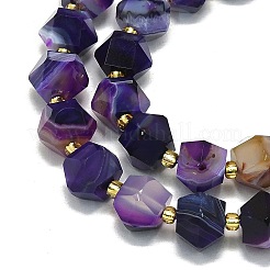 Натуральные бусины из агата с полосками&nbsp;G-I376-A43-01