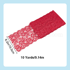Эластичная кружевная лента с вышивкой из хлопка OCOR-WH0078-361B