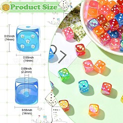 Непрозрачные акриловые бусины с УФ-покрытием&nbsp;JACR-CJC0002-03