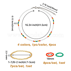 Красочный комплект украшений&nbsp;SJEW-FI0001-08