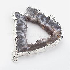 Соединители звеньев агата естественного жеода&nbsp;G-G950-05P