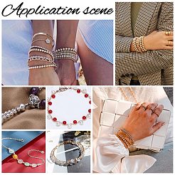 Латунные бусины из настоящего 18-каратного золота с покрытием KK-PH0036-73