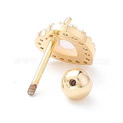 Серьги-гвоздики в виде сердца кошачий глаз для женщин&nbsp;LS-EJEW-A065-06G