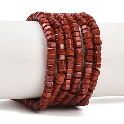 Натуральные красные яшмы бусы пряди&nbsp;G-G345-C19-2x4mm