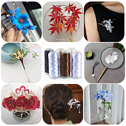 6 рулон велюровой пряжи 6 цветов&nbsp;AJEW-TA0002-70C