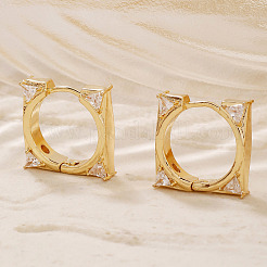 Латунные серьги квадратной обручем FS8780