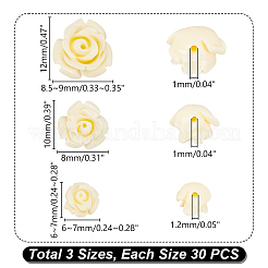 90 шт. 3 вида окрашенных синтетических коралловых бусин CORA-GA0001-03
